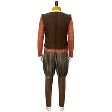 Load image into Gallery viewer, Monster Rumpelstiltskin Cosplay Costume T Shirt Brown Vest Trousers Yellow Scraf Halloween Role Playing King Dwarf Fancy Uniform
