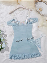 Load image into Gallery viewer, Sexy Lingerie Set Fancy Lingeries Sexy Hot Halter Bra See Through Outfit Ensemble Attractive Chest Suspenders Underwear
