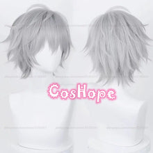 Load image into Gallery viewer, Kaworu Nagisa Cosplay Wig 32cm Silver Gray Wig Cosplay Anime Cosplay Wigs Heat Resistant Synthetic Wigs for Halloween Costume
