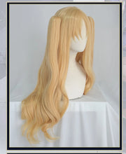 Load image into Gallery viewer, UWOWO Ereshkigall Cosplay Wig Anime Blonde Cosplay Hair Ponytail 80cm Long Gold Halloween Cosplay Wigs Party
