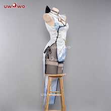 Load image into Gallery viewer, In Stock UWOWO Ganyu Cosplay Genshin Impact Cosplay Fanart: Ganyu Qipao Cheongsam Chinese Traditional Qipao Dress Halloween Cos
