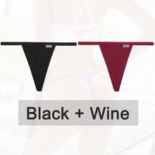 Load image into Gallery viewer, 2PCS/Set Cotton Panties Sexy G-String Women&#39;s Underwear T-Back Lingerie for Female Panties Underpants Briefs Thong Intimates

