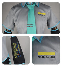 Load image into Gallery viewer, Anime Miku Cosplay Costume Wig Shoes Japan Leather Midi Dress Miku Cosplay Female Halloween Costume Girls JK Uniform Women Men
