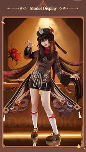 IN STOCK Hutao Cosplay Game Genshin Impact Cosplay【Size S-XXL】DokiDoki-SR HuTao Costume Metal Accessories Halloween Plus Size