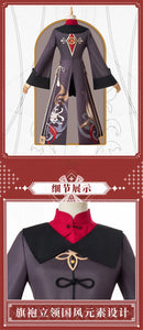 CN Costume Uniform Wig Cosplay Anime Game Genshin Impact Hutao Cosplay Hu Tao Chinese Style Halloween Costumes For Women