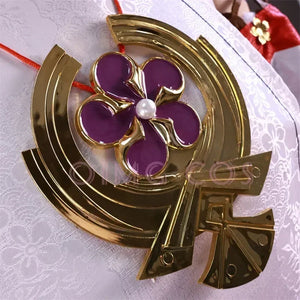 High Quality Yae Miko Cosplay Costume Uniform Jacquard Fabric Wig Chinese Style Halloween Costumes for Women Game  Anime