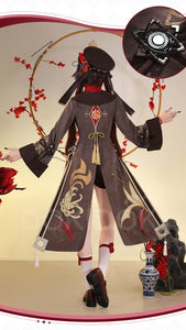 IN STOCK Hutao Cosplay Game Genshin Impact Cosplay【Size S-XXL】DokiDoki-SR HuTao Costume Metal Accessories Halloween Plus Size