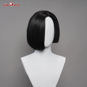UWOWO Valorantt Cosplay Viper Cosplay Wig Short Black Hair Halloween Cosplay Hair