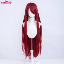 Load image into Gallery viewer, High Quality Anime 100Cm Long Staight Cosplay Wig Black White Red Pink Brown Gold Blue Blonde Purple Heat Resistant Hair Wigs

