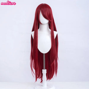 High Quality Anime 100Cm Long Staight Cosplay Wig Black White Red Pink Brown Gold Blue Blonde Purple Heat Resistant Hair Wigs