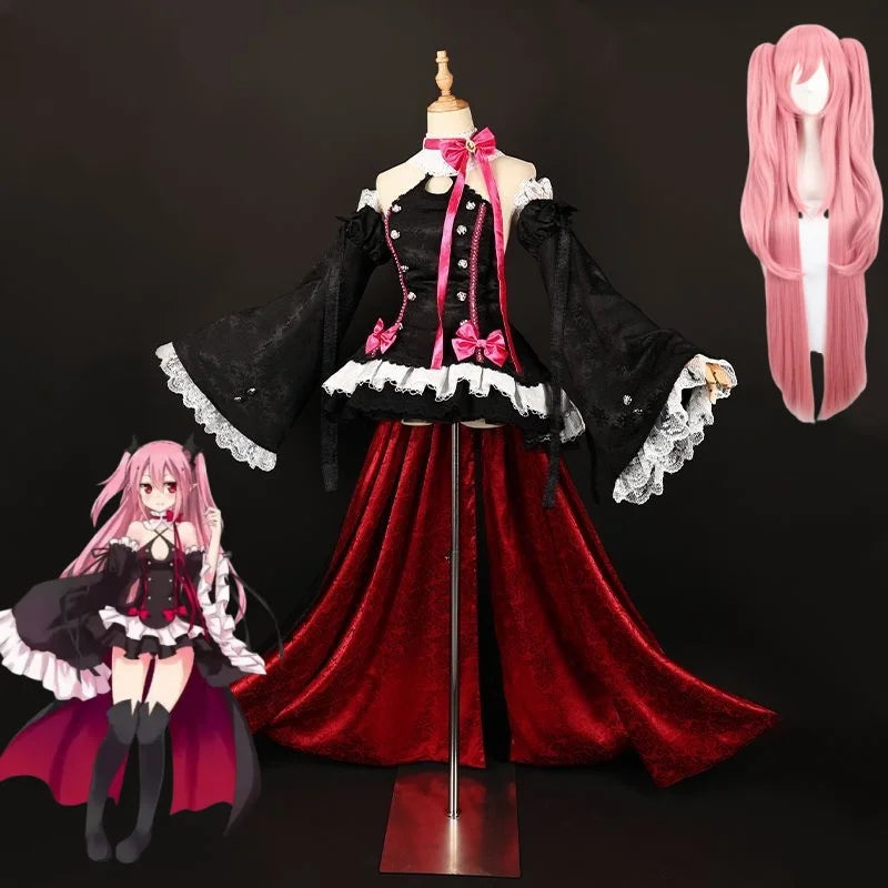Krul Tepes Cosplay Anime Seraph Of The End Costume Wig Cosplay Owari no Seraph Halloween Party Role Play Clothing Suit