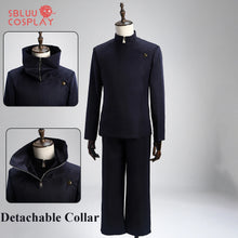 Load image into Gallery viewer, SBluuCosplay Anime JJK Toge Inumaki Cosplay Costume Coat Pants Dark Blue Detachable High Collar Halloween Christmas
