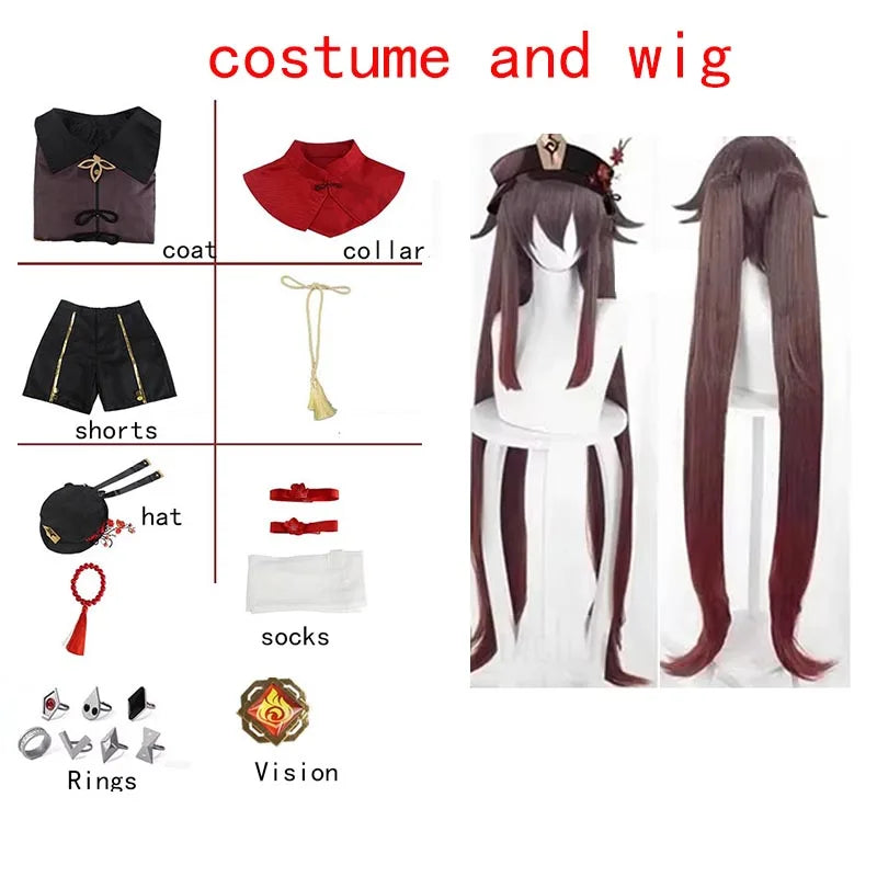 Hutao Cosplay Femme Halloween Costume Anime Clothes For Women Disfraz Mujer Adulta For Adults Ropa Para Hu Tao  outfits