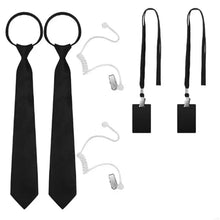 Load image into Gallery viewer, Security Guard Cosplay Costume including Black Glasses Earpiece And Neck Tie
