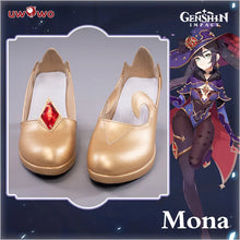 Load image into Gallery viewer, UWOWO Game Genshin Impact Mona Shoes Cosplay Shoes Megistus Cosplay Astral Reflection Cosplay Boots
