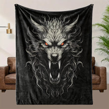 Load image into Gallery viewer, 1pc Wolf Head Blanket - Soft Flannel-like Texture, HD Digital Print - All-Season Couch, Bed, Camping Throw - Perfect Gift for Wo
