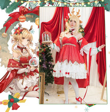 Load image into Gallery viewer, LAST BATCH  UWOWO Traveler Lumine Cosplay Costume Genshin Impact Cosplay Fanart: Christmas Costume Halloween Outfit Full Set
