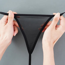 Load image into Gallery viewer, Sexy Mini Bra Sets Wirefree Ultra-thin Mesh Unlined Bra Brief Set Black Transparent 2 Pieces Halter Women&#39;s Exotic Lingerie Sets
