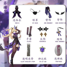 Load image into Gallery viewer, Anime Game Genshin Impact Fischl Cosplay Costume Purple Uniform Dress Dress Costume Halloween Carnival Party Carnival Set
