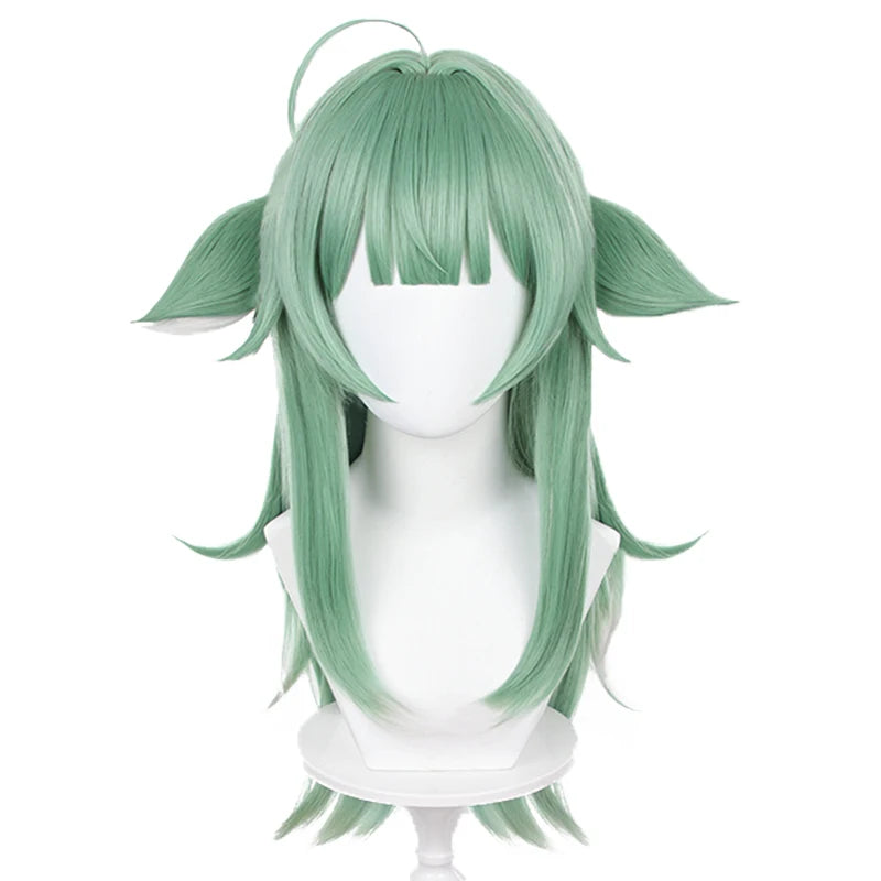 IN STOCK UWOWO Honkai Star Rail Huohuo Cosplay Wig HSR Huo Huo Cosplay Wigs Green Middle Hair