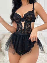 Load image into Gallery viewer, Lingerie Set Backless Women Sheer Floral Lace Strappy Bodysuits Erotic Fancy Sexy Underwear Sexy Flower Jumpsuits Exotic Apparel
