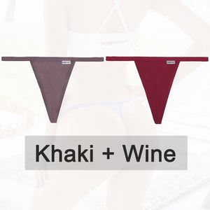 2PCS/Set Cotton Panties Sexy G-String Women&#39;s Underwear T-Back Lingerie for Female Panties Underpants Briefs Thong Intimates