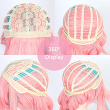 Load image into Gallery viewer, Varesa Cosplay Synthetic Hair 100 Cm Long Pre-Woven Pinkish-Green Double Braids Halloween Costume Party Anime Game Wig
