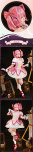 IN STOCK Kaname Madoka Cosplay Anime Puella Magi Madoka Magica 【S-XXL】 WakuWaku-SR Women Cute Costume Madoka Cosplay Plus Size