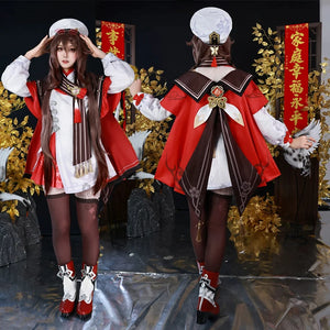 Hutao Cosplay Costume Game Genshin Impact New Skin Cherries Snow-Laden  Hutao Cosplay Costume Plus Size