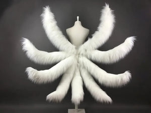 Game LOL Cosplay Costumes Fox LOL Ahri Nine Tailed Upgraded Transform-model Tail Cosplay White 3 Sizes