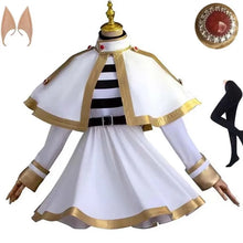 Load image into Gallery viewer, Frieren Cosplay Costume Frieren Dress with Ears Stockings for Anime Comic Con Frieren Outfits
