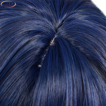 Load image into Gallery viewer, Anime Cosplay Hashibira Inosuke Cosplay Wig Women 70cm Long Straight Ombre Bule Hair Wigs + WigCap
