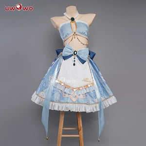 In Stock UWOWO Nilou Cosplay Genshin Impact Sumeru Cosplay Nilou Costume Fanart Maid Ver. Hydro Maid Dress Halloween Costumes
