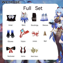 Load image into Gallery viewer, 【Wetrose】In Stock Ganyu SSR Cosplay Costume Genshin Impact Gan Yu Гань Юй Gamu Horn Head Gears Full Set Wig Shoes Halloween Xmas
