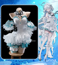 Load image into Gallery viewer, IN STOCK UWOWO Focalors Cosplay Genshin Impact Furina Focalors Mermaid Insipired Fairy Dress Cosplay Costume Carnival Halloween

