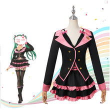 Load image into Gallery viewer, Virtual Singer Vocalo Cosplay Costume Uniform with Wig Japan Midi Dress Beginner Future Halloween Carnival Night Party Clothes
