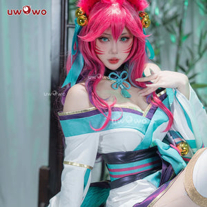 PRE-SALE UWOWO LOL Ahri Cosplay Costume League of Legends Spirit Blossom Cosplay Ahri New The Nine-Tailed Foxx Halloween Oufit