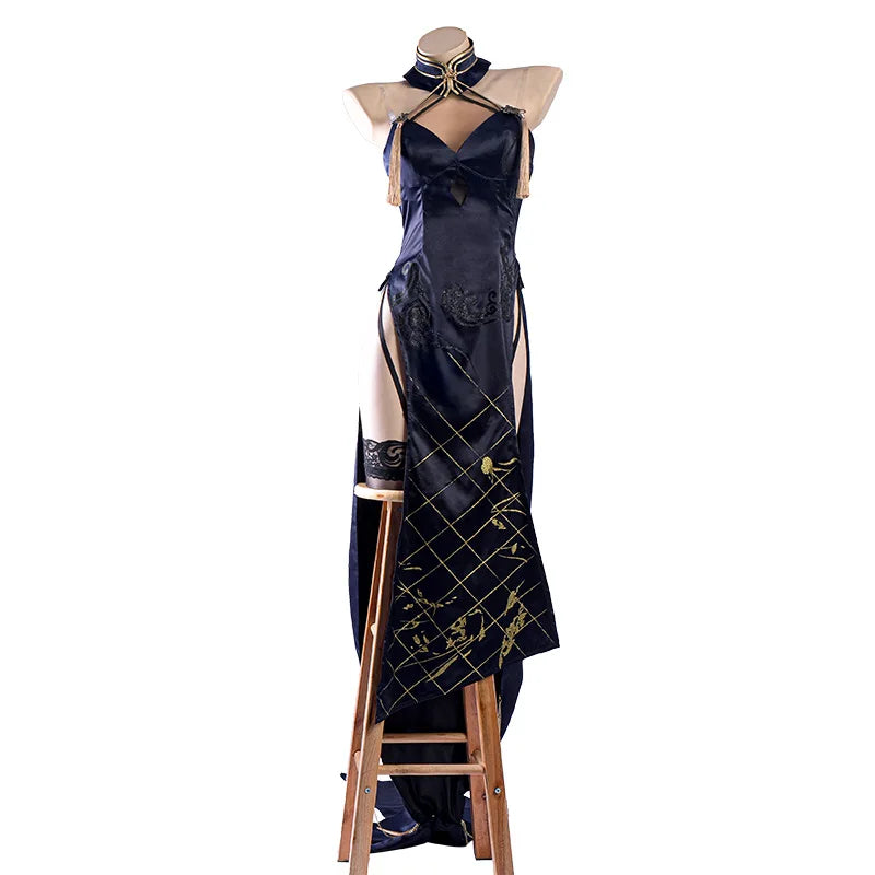 IN STOCK UWOWO Cheshiree Cosplay Game Azur Lanee Cheshiree Cait Sith Crooner Gown Cosplay Costume with shawl Halloween Costume