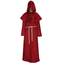 Load image into Gallery viewer, Halloween cosplay costumes ancient costumes medieval monk costumes monk robes wizard costumes priest costumes mask costume
