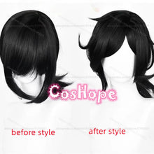 Load image into Gallery viewer, Andy and Leyley Cosplay Wig Women Men Short Hair Black Wig Cosplay Anime Wigs Heat Resistant Synthetic Wigs
