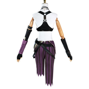 in stock Asian size LOL Jinx Cosplay Costume Anime LOL Arcane Jinx Cosplay outfit  Halloween Suit Costume jinx  wigs shoes