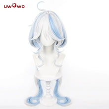 Load image into Gallery viewer, UWOWO Furina Cosplay Wig Game Genshin Impact Furina Fontaine Cospaly Wig Light Blue And Silver Long Hair
