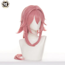 Load image into Gallery viewer, UWOWO Yae Miko Cosplay Wig Genshin Impact Inazuma Yae Miko Cosplay Hair 80cm Pink Long Hair Heat Resistant Halloween Cosplay Wig
