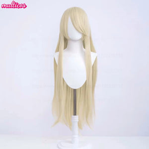 High Quality Anime 100Cm Long Staight Cosplay Wig Black White Red Pink Brown Gold Blue Blonde Purple Heat Resistant Hair Wigs