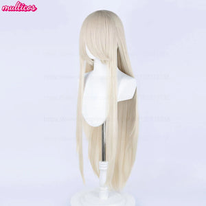 High Quality Anime 100Cm Long Staight Cosplay Wig Black White Red Pink Brown Gold Blue Blonde Purple Heat Resistant Hair Wigs