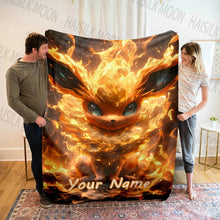 Load image into Gallery viewer, (Memo u Name)Customized Name Pokémon Eevee Print Blanket All Seasons Multi-purpose Blanket Suitable for Sofa Camping Travel Car
