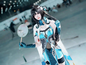 Honkai Star Rail Ruan Mei Cosplay Full Set - Uniform Outfit with Dress Shoes Wig And Prop for Complete Character Representation