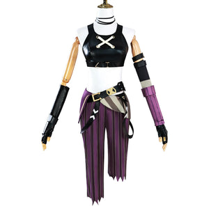 in stock Asian size LOL Jinx Cosplay Costume Anime LOL Arcane Jinx Cosplay outfit  Halloween Suit Costume jinx  wigs shoes