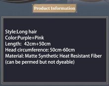Load image into Gallery viewer, UWOWO Lupa Wig Game Wuthering Waves WuWa Lupa Cosplay Wig Long Hair Purple Pink Hair Halloween Wig
