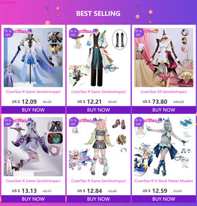 CoserStar-R Game GenshinImpact Mizuki Yumemizuki Cosplay Costume Yumemizuki Mizuki Cosplay Dress Comic Animation Party Wig Shoes